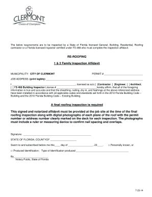 Affidavit Of Site Inspection Format - Fill Online, Printable, Fillable ...