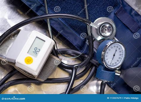 Above View of Wrist Blood Pressure Monitor Showing Normal Blood ...