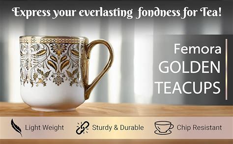 Buy Femora Premium Ceramic Royal Leaves Coffee & Tea Cup | Finest ...