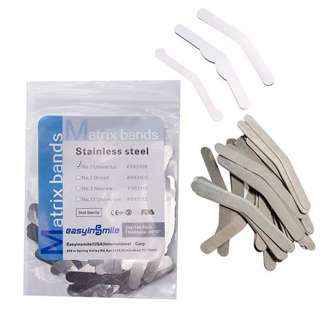 EASYTODENTA Tofflemire Matrix Bands 144PCS Dental interproximal ...