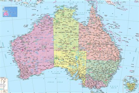 澳大利亚地图_澳大利亚人口分布 - 随意贴
