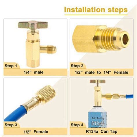 Vacuum Pump Adapter Brass For R134a Hvac Pump R22 | Ubuy India