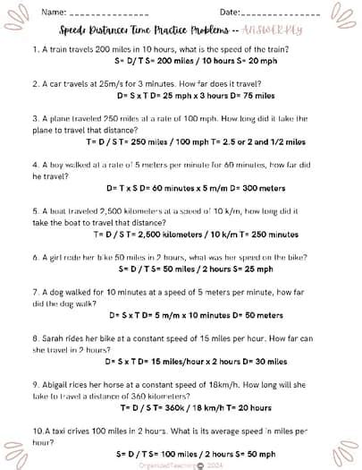 Distance and Time Math Problems 的图像结果