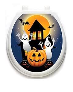 Toilet Tattoos Ghost House in Round/standard : Amazon.in: Industrial ...