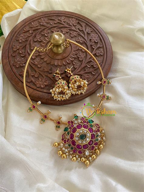 Premium AD Stone Pendant Hasli-Gold-G5615 – vrikshamindia