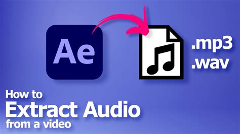 After Effects How to extract audio from video, mp4 to mp3 converter
