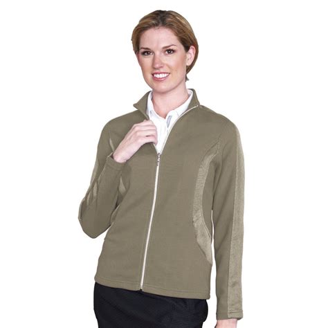 Monterey Club Ladies Texture Colorblock Inset Golf Jackets