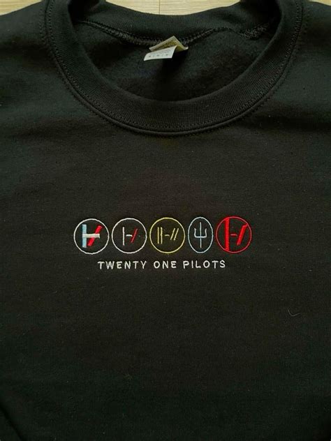 Twenty one pilots embroidered shirt in 2025 | Twenty one pilots shirt ...