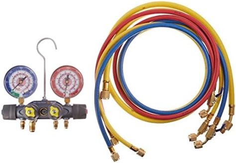 Yellow Jacket 49960 Titan 4-Valve Test and Charging Manifold degrees F ...