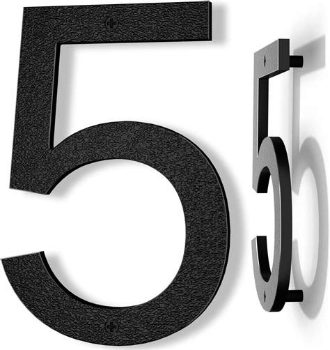 8 Inch Large Floating House Numbers, Black Modern House Address Numbers ...