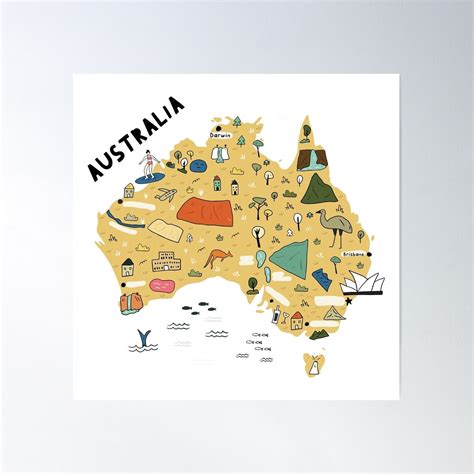 "map of Australia" Poster for Sale by ashiya-pixel in 2025 | Australia map, Sale poster ...