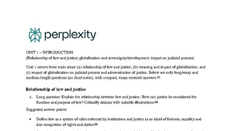 Q&A on Justice and Globalization: Unit 1 Overview and Key Concepts ...