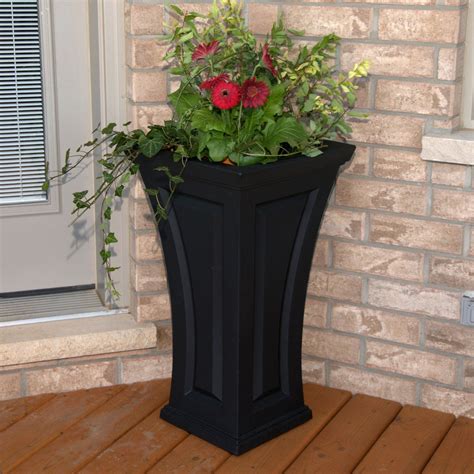 classy tall outdoor planters next to front door with mayne Inc ...