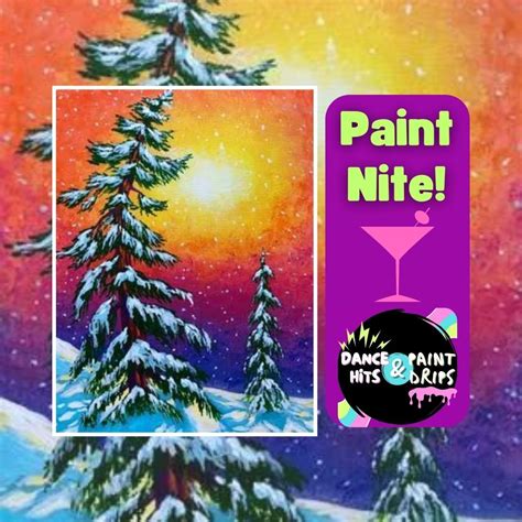 Colorful Winter Tree Paint and Sip Party in Kittery Maine!, Definitive ...
