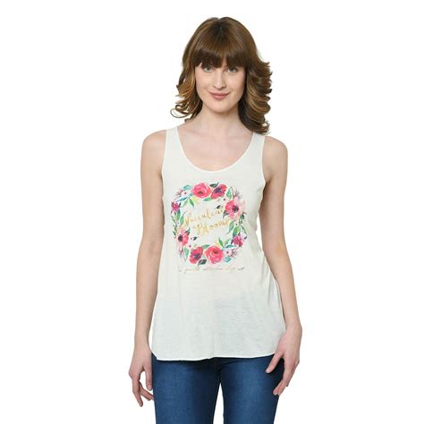 VIMAL JONNEY Graphic Printed Cream Tank Tops for Women-LT_10_Cream_01-S ...