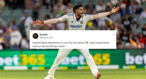 "Need Shami there soon or we are facing a bash" - Fans react as Harshit ...