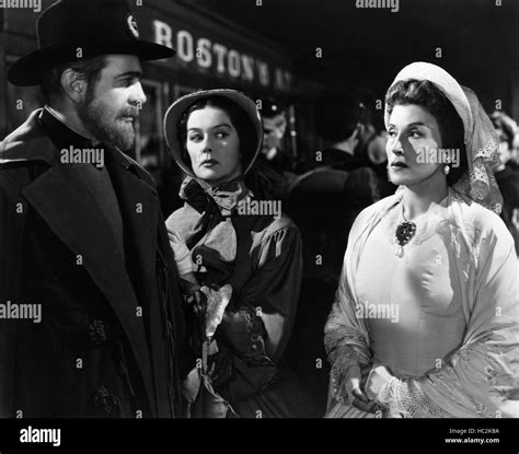 MOURNING BECOMES ELECTRA, form left: Raymond Massey, Rosalind Russell, Katina Paxinou, 1947 ...