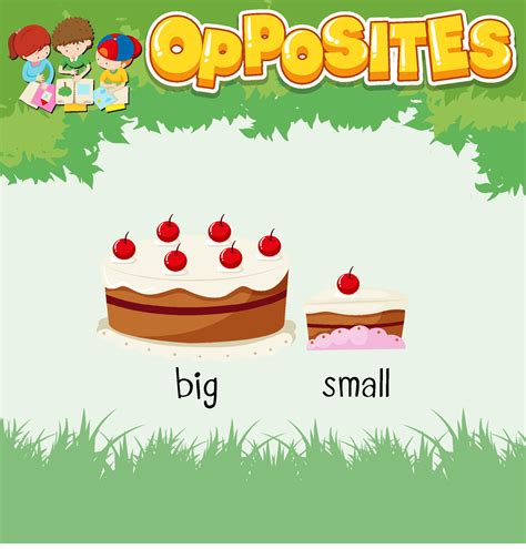 Opposite words for big and small 6611087 Vector Art at Vecteezy