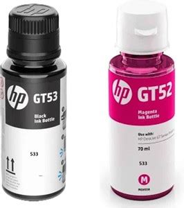HP INK BOTTLE FOR HP 533 Original ALL IN ONE Black & Magenta SMART TANK ...