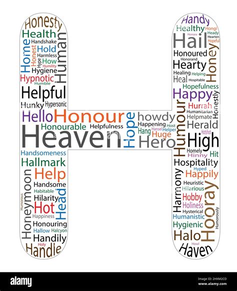 ABC word cloud. Positive words Letter H Stock Vector Image & Art - Alamy