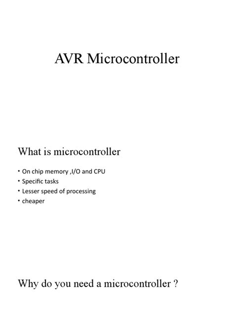 AVR Microcontroller | PDF | Microprocessor | Microcontroller