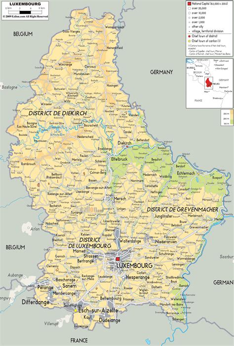 Maps of Luxembourg | Detailed map of Luxembourg in English | Tourist map of Luxembourg | Road ...