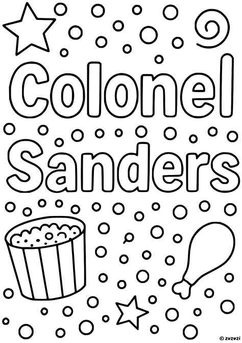 Image result for Colonel Sanders Coloring Page