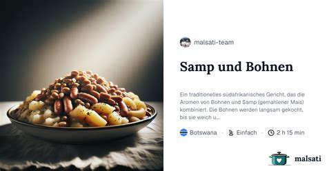 Samp und Bohnen – Rezept aus Botswana | malsati