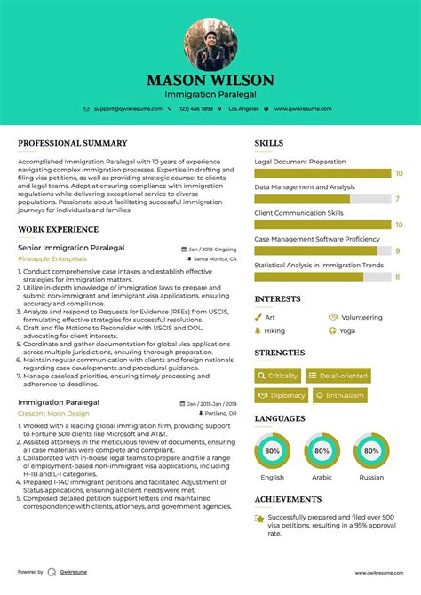 10+ Immigration Paralegal Resume Samples & Templates for 2025