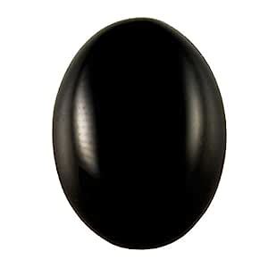 Certified Natural Black Onyx Gemstone 18.33 Ratti Oval Loose Gemstone ...