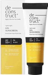 deconstruct Sunscreen - SPF 55+ PA+++ Lightweight Gel Sunscreen | No ...