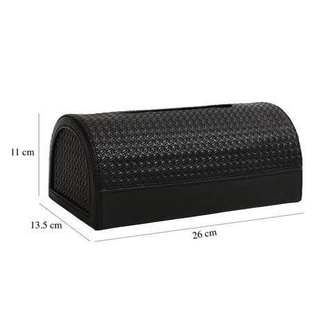 Executive D's Napkin Box Black