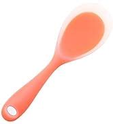Baskety Non-Stick Rice Spoon Silicone Ladle Soup Spoon with Handle for ...
