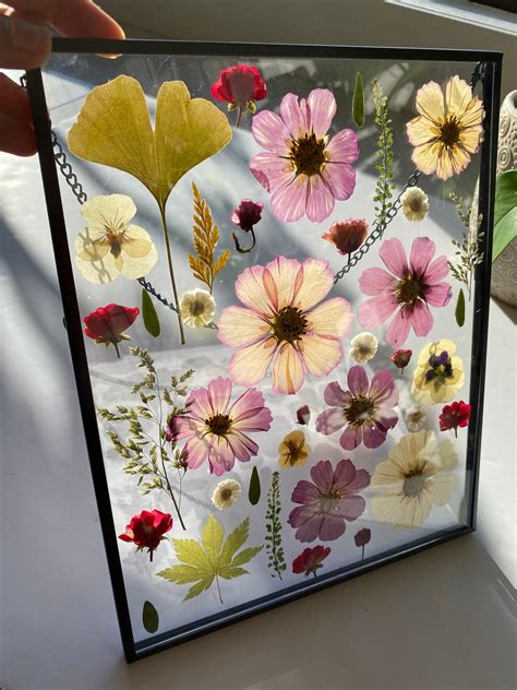 Pressed flower frame botanical frame Home Decor Dried | Etsy