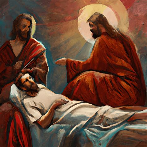 Gráfico de Jesús sanando a los enfermos · Creative Fabrica