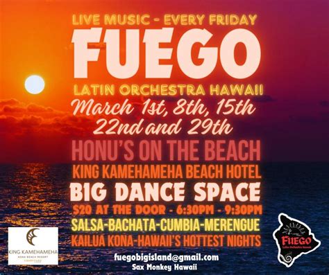 Fuego Fridays at Honus on the Beach, Honu's on the Beach Restaurant ...