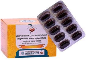 Vaidyaratnam Amruthotharam Kashaya Gulika 100 Tablets_lifecare With ...