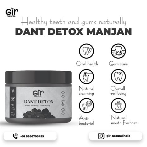 Buy Dant Detox Charcoal Manjan - 40 gm | Teeth Whitening & Gums ...