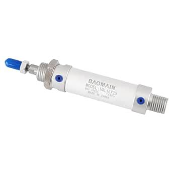 Baomain Mini Air Cylinder MAL 16 X 25 Single Male Thread Rod Dual ...