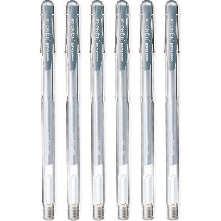 uni-ball SIGNO UM-100 Gel Pen (Silver Ink, Pack of 6) : Amazon.in ...