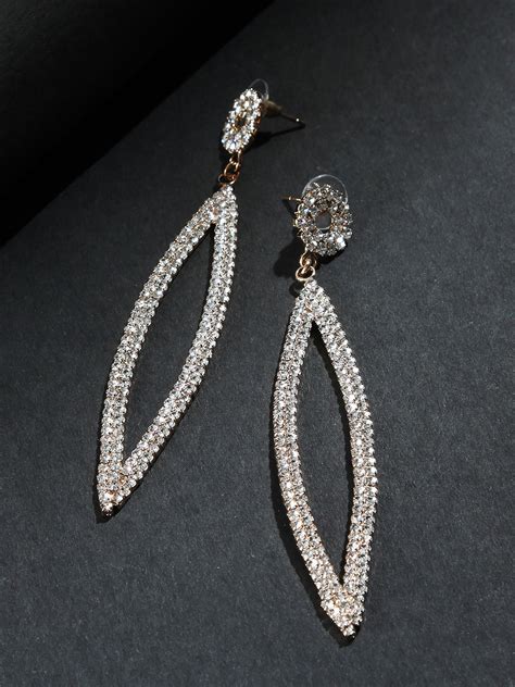 Buy Contemporary Gold Drop Earrings 124262GOLDNA – KAZO