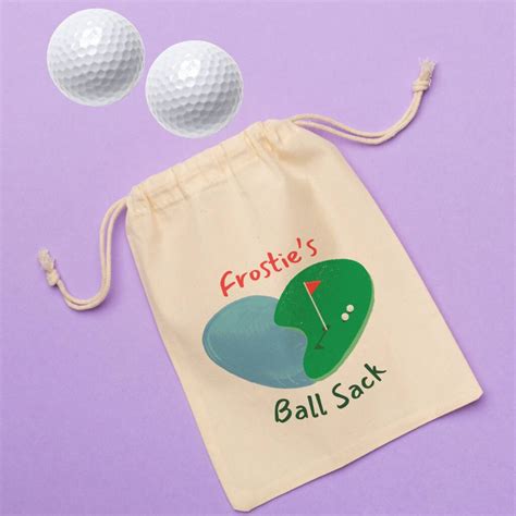 Personalised Golf 'Ball Sack' Bag With Two Balls By So Close