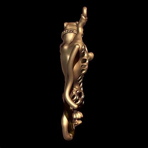 Panther Climbing 3D Model STL & 3DM Files - Unique Pendant Design