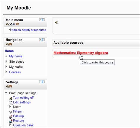 Image result for Moodle Create Course