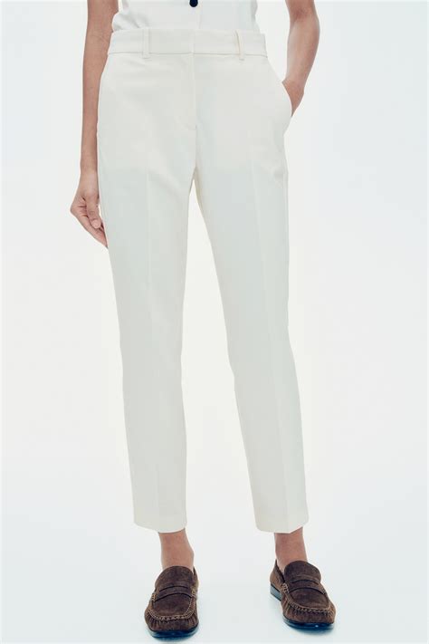 Women's White Slacks - Regular waist - Ankle-length - Slacks | H&M CA