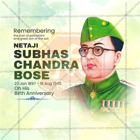 Netaji Subhas Chandra Bose Jayanti Social Media Template PSD & JPG Bun ...
