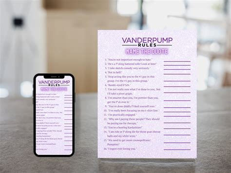 Vanderpump Rules Game | Guess the Quote | VPR Watch Party | #1 Guy - Etsy