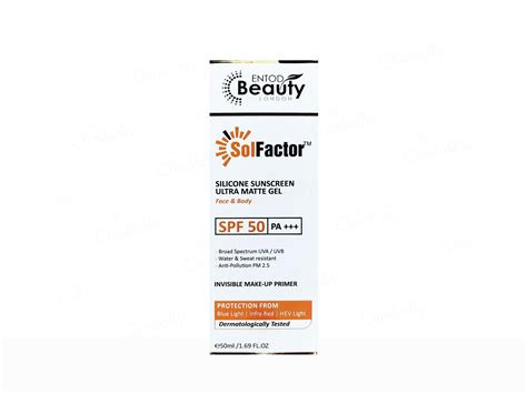 Buy SolFactor Silicon Ultra Matte Sunscreen Gel SPF 50 PA+++ Online at ...