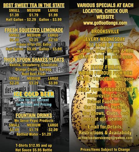 Coney Island Drive Inn menus in Brooksville, Florida, United States