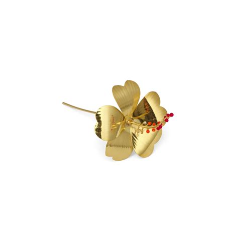 Jaswandi Hibiscus Flower (Small) | Gold Plated Pooja Ornament